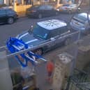 Man captured on CCTV stealing a gazebo from the front garden of Stuart and Sherry Whibley, in Gillingham, Kent, on June 19, 2024.