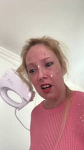Natalie Walker, 38, went viral on Tik Tok after getting an electric whisk stuck in her hair
