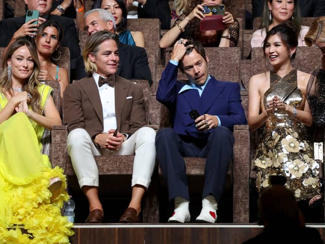 Cast of Don’t Worry Darling at the premiere of the film. 