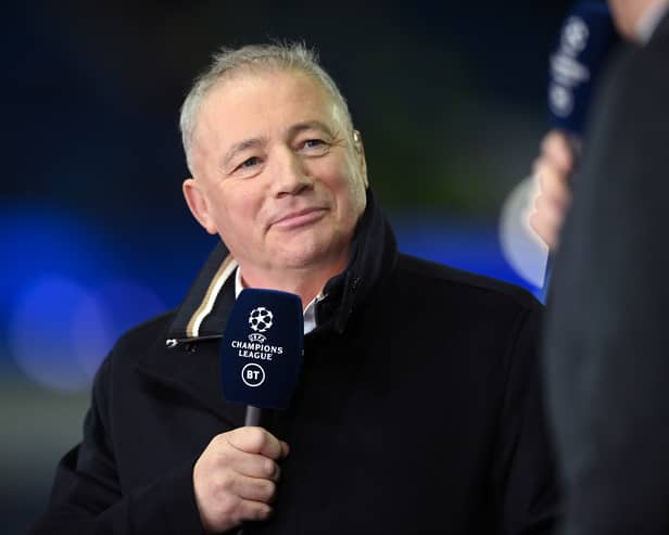 Former Rangers and Scotland striker Ally McCoist on BT television punditry duty