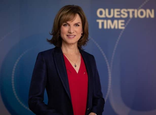 BBC Question Time host, Fiona Bruce.