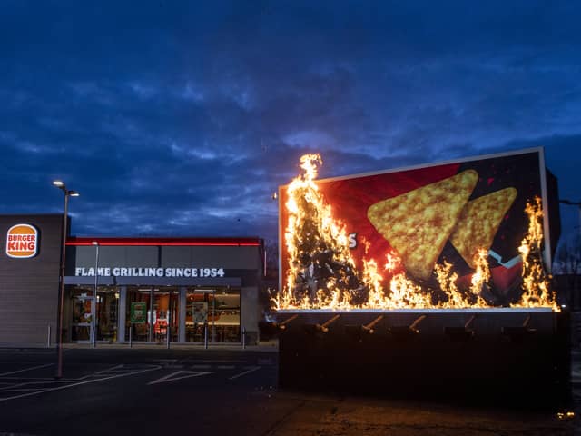 Doritos marks the start of a new partnership with Burger King by giving one of its own ads the flame-grilled treatment in Middlesbrough.