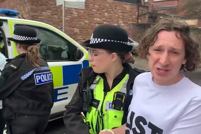 Two Just Stop Oil supporters were arrested at the Herbert Museum in Coventry while demanding that the government stop all new UK fossil fuel projects and calling on employees and directors of UK cultural institutions to join in civil resistance against the governments genocidal policies.