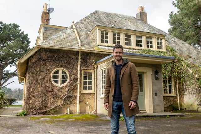Tom Glanfield at the property he has bought, Sandbanks, Hampshire. The entrepreneur who bought the ‘world’s most expensive bungalow’ has revealed what it’s like inside - including a “death trap” swimming pool and a leaking roof.