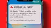 An emergency alert will be sent across UK on 23 April. Picture: Cabinet Office