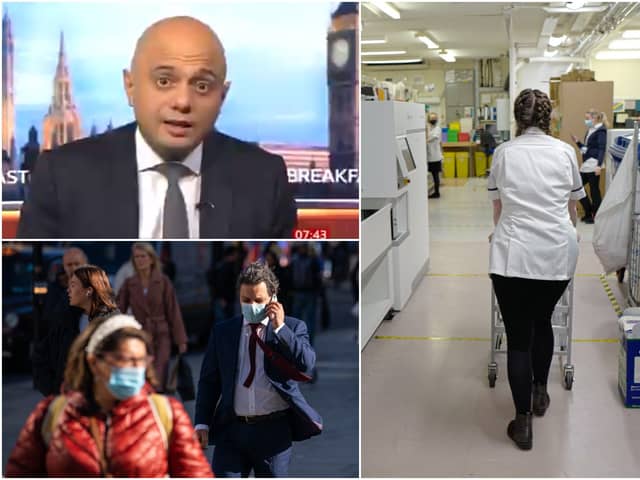 Sajid Javid is not implementing Plan B measures for England (Photos: Getty)