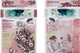 The £50 polymer note from the Ulster Bank, which entered circulation in June 2022, features people and places in Northern Ireland.