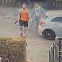 CCTV shows the two men chasing a victim while wielding machetes. 