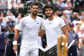 Novak Djokovic (left) and Carlos Alcaraz (right)