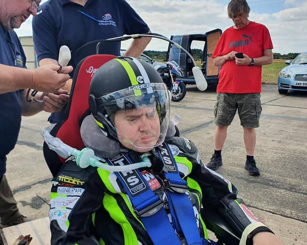 Jason Liversidge at Elvington Race Track in York