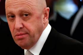 This picture taken on July 4, 2017 shows Russian businessman Yevgeny Prigozhin prior to a meeting with business leaders held by Russian and Chinese presidents at the Kremlin in Moscow. 