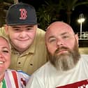 Rebecca Webster with husband Paul and son Seth.