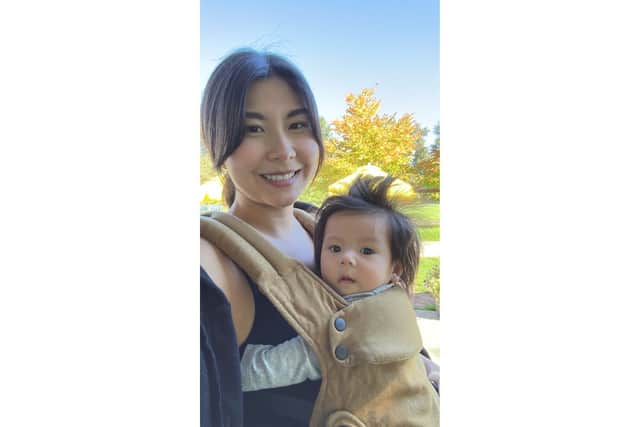 Julia Zhu and baby Millie Ray 
