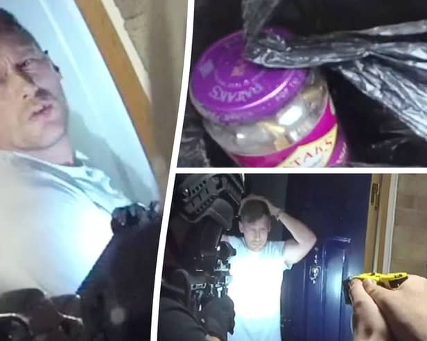 The dramatic moment a Birmingham gun gang who hid bullets in Patak's curry jar are arrested by armed police