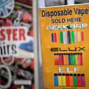 Advertising boards promote vaping devices outside a shop in Manchester (Photo: Christopher Furlong/Getty Images)