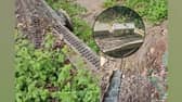 Lauren Grundy and husband Sean, both 35, discovered a 150m model railway track in the undergrowth of their new detached property in Morley, Derbyshire.