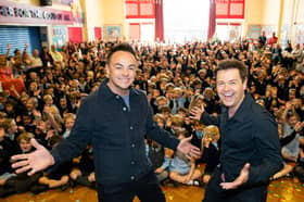 Ant and Dec crash primary school assembly.