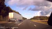 Speeding driver smashes into back of lorry before flipping over.