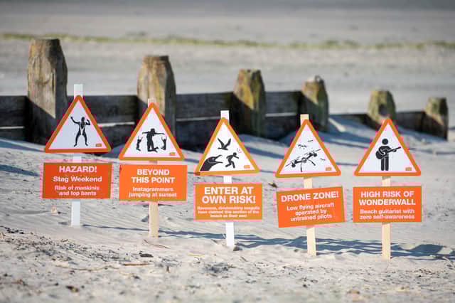 Etiquette signs to crack down on anti-social beach behaviour
