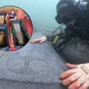 Tom Cousins, a maritime archaeologist from Bournemouth University, recovered some medieval gravestones from an ancient shipwreck.