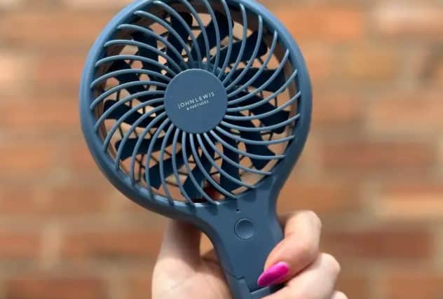 The handheld fan costs just £12