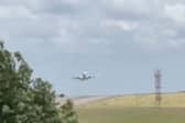 The Jet2 flight abandons its landing at Leeds Bradford Airport.