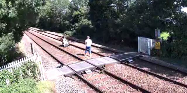 A photoshoot on the railway line.