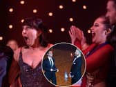 Contestants from Dance Floor Heroes, and inset: Ian Waite and Vincent Simone hosting the charity event at Blackpool Winter Gardens.