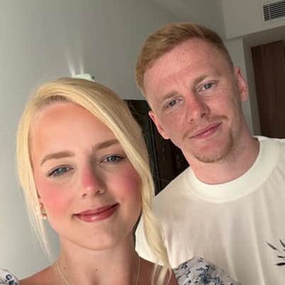 Abbie Guy, 26, with partner Callum Guy, 27.