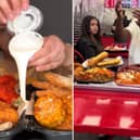 Screenshots from Mukbang style videos on TikTok. Photo: TikTok