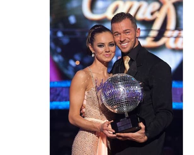 Artem Chigvintsev after winning Strictly Come Dancing in 2010 with Kara Tointon 