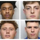 (Clockwise from top left) Diaz Watson Frederick, Billy Dennis Wright, Connor Leigh Walker and Kyle Snowball have been jailed.