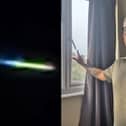 John Nicholls films 'UFO' from his bedroom window.