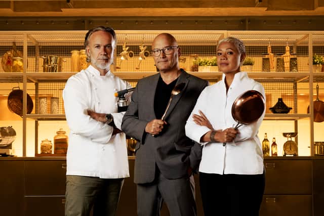 Marcus Wareing, Gregg Wallace and Monica Galetti present MasterChef: The Professionals