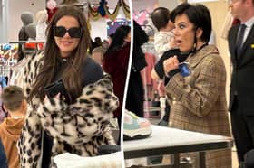 Khloe Kardashian and Kris Jenner at Selfridges in London.