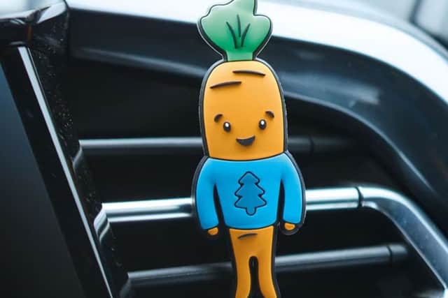 I must make sure my wife doesn't spot this Kevin the Carrot air freshener on Sunday