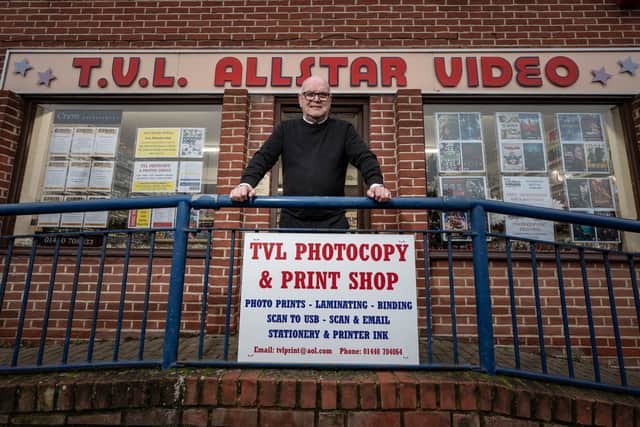 Colin Richards owner of T.V.L Allstar Video rental store says he has a steady flow of loyal customers who keep him in profit.