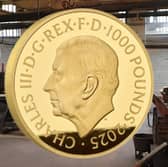 The £1,000 coin is made from solid fine gold