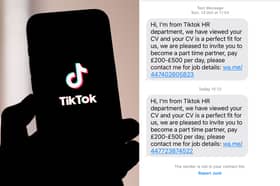TikTok scam message to watch out for in 2025. 