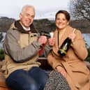 Hannah and Rupert Drury at the £4 million property in the Lake District at Coniston Water. P