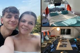 Annabelle Green and her boyfriend Joel Simons stay in the Jumbo Jet Hotel.