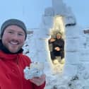 A pair of adventurous brothers built an igloo on Rivington Pike in Chorley