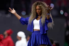 Serena Williams during the Super Bowl halftime show