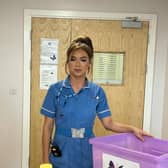 Beka Naylor at work. The NHS nurse, from Doncaster, was recovering from cancer treatment at Sheffield's Northern General Hospital when her car was stolen from outside her home. Photo: Beka Naylor/SWNS
