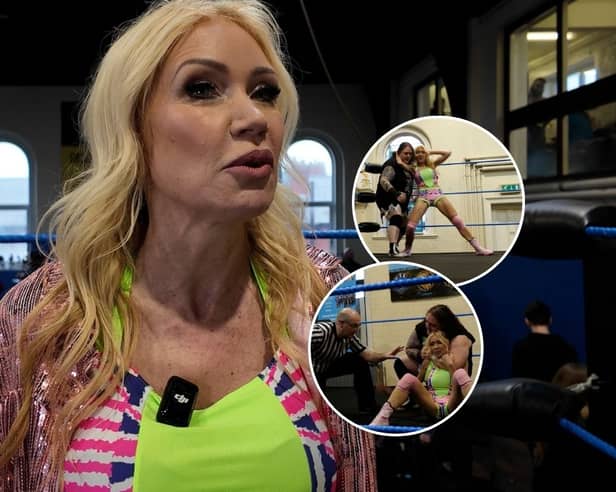 Sammy Rodgers, 53, from Stockport, won her wrestling comeback match at Rascals Pro-Wrestling Academy in Blackpool