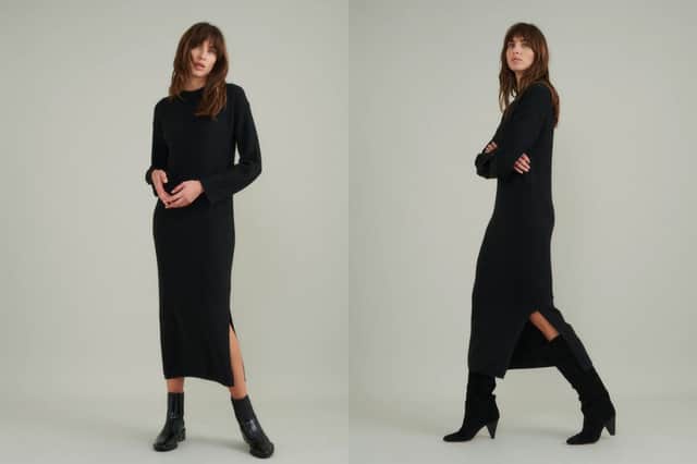 Black Crew Neck Knitted Midi Jumper Dress £35 (was £89) 61%