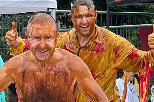 A flavour of Gary's appearance in the World Gravy Wrestling Championships.