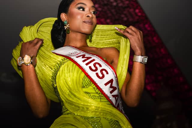 Miss Manchester 2024, Vanessa Tendo Naddamba, on the stage at Vermillion