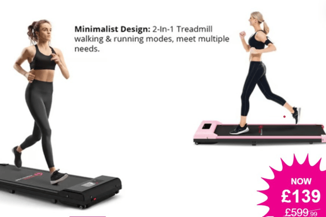 Rattix shock-absorbing electric treadmill £139 (pink/black)