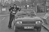 A trendy looking DJ Noel Edmonds is pictured here in 1974 beside his Ford Capri Mk II. The Capri was the seventh best-selling car of the 1970s, with 378,310 registered, according to startrescue.co.uk, which described how it 'fused simple mechanics with sporty styling and an affordable price tag'. It was known as a 'pony' car - like a 'muscle' car, but smaller.